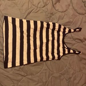 Black and white stripped tank top